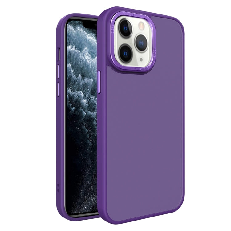 For iPhone 11 Pro All-inclusive TPU Edge Acrylic Back Phone Case(Deep Purple) - iPhone 11 Pro Cases by buy2fix | Online Shopping UK | buy2fix