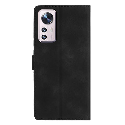 For Xiaomi 12 Pro Flower Butterfly Embossing Pattern Leather Phone Case(Black) - 12 Pro Cases by buy2fix | Online Shopping UK | buy2fix