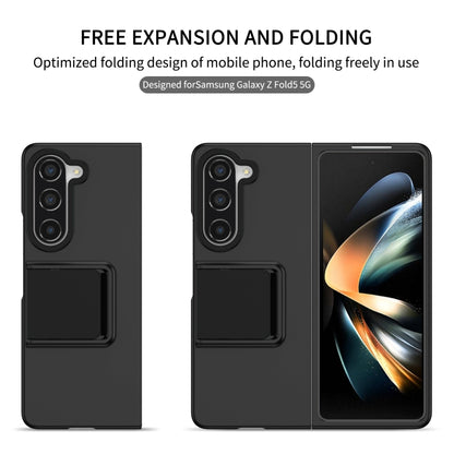 For Samsung Galaxy Z Fold5 Three-dimensional Folding Holder PC Phone Case(Black) - Galaxy Z Fold5 Cases by buy2fix | Online Shopping UK | buy2fix