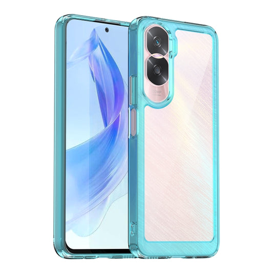For Honor 90 Lite Colorful Series Acrylic + TPU Phone Case(Transparent Blue) - Honor Cases by buy2fix | Online Shopping UK | buy2fix