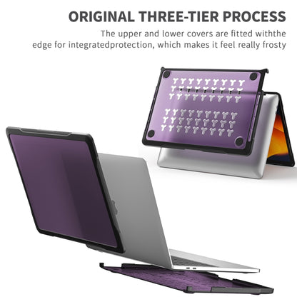 For MacBook Pro 13.3 inch A2338 Translucent Laptop Protective Case(Transparent Purple) - MacBook Pro Cases by buy2fix | Online Shopping UK | buy2fix