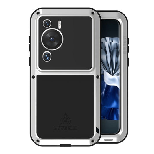 For Huawei P60 / P60 Pro / P60 Art LOVE MEI POWERFUL Metal Shockproof Life Waterproof Dustproof Phone Case(Silver) - Huawei Cases by LOVE MEI | Online Shopping UK | buy2fix