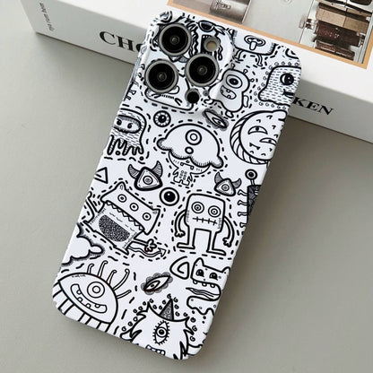 For iPhone 15 Pro Max Painted Pattern Precise Hole PC Phone Case(Block Monster) - iPhone 15 Pro Max Cases by buy2fix | Online Shopping UK | buy2fix