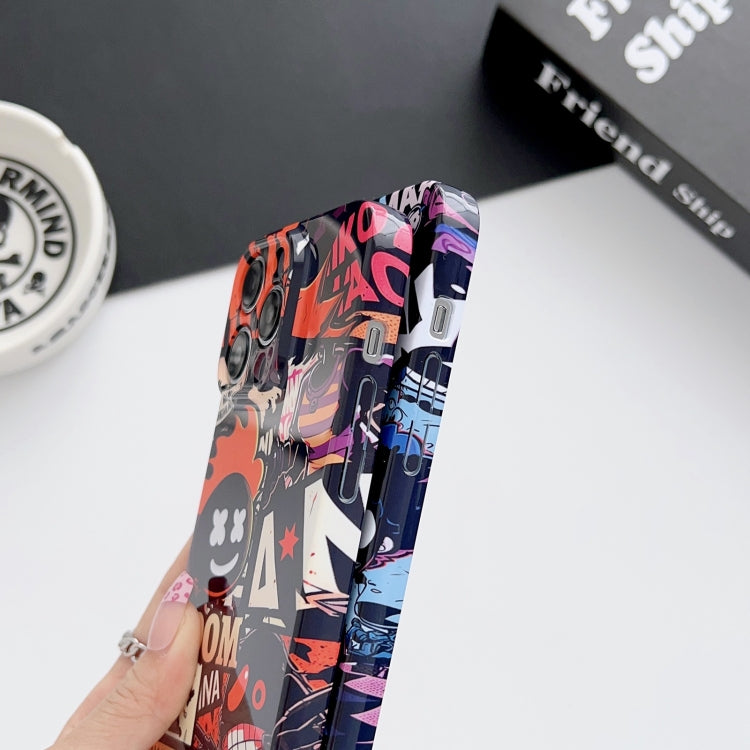 For iPhone 13 Painted Pattern Precise Hole PC Phone Case(Abstract Flower) - iPhone 13 Cases by buy2fix | Online Shopping UK | buy2fix