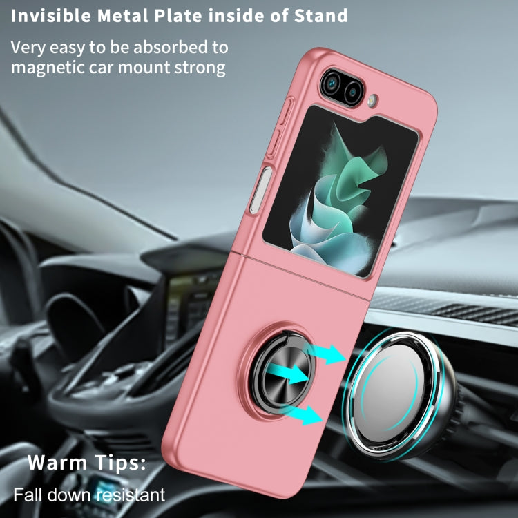 For Samsung Galaxy Z Flip5 5G Armor Ring Holder Phone Case(Pink) - Galaxy Z Flip5 Cases by buy2fix | Online Shopping UK | buy2fix