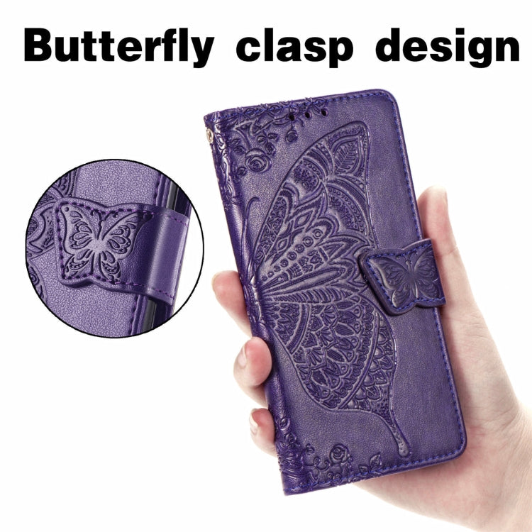 For Ulefone Note 16 Pro Butterfly Love Flower Embossed Leather Phone Case(Dark Purple) - Ulefone Cases by buy2fix | Online Shopping UK | buy2fix