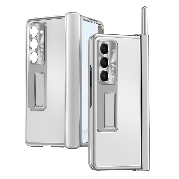 For Samsung Galaxy Z Fold5 Aluminum Alloy Double Hinge Shockproof Phone Protective Case(Silver) - Galaxy Z Fold5 Cases by buy2fix | Online Shopping UK | buy2fix