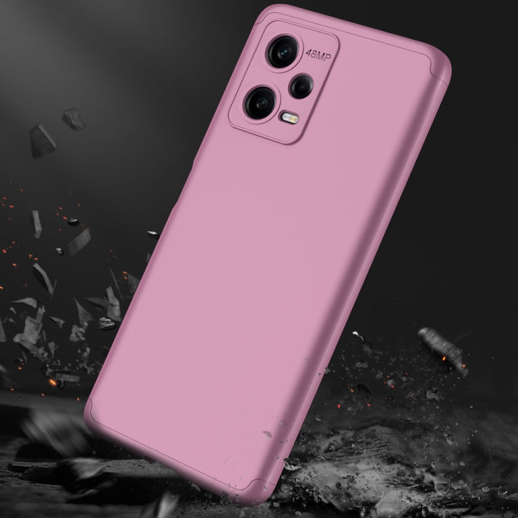 For Xiaomi Redmi Note 12 5G Global GKK Three Stage Splicing Full Coverage PC Phone Case(Rose Gold) - Note 12 Cases by GKK | Online Shopping UK | buy2fix