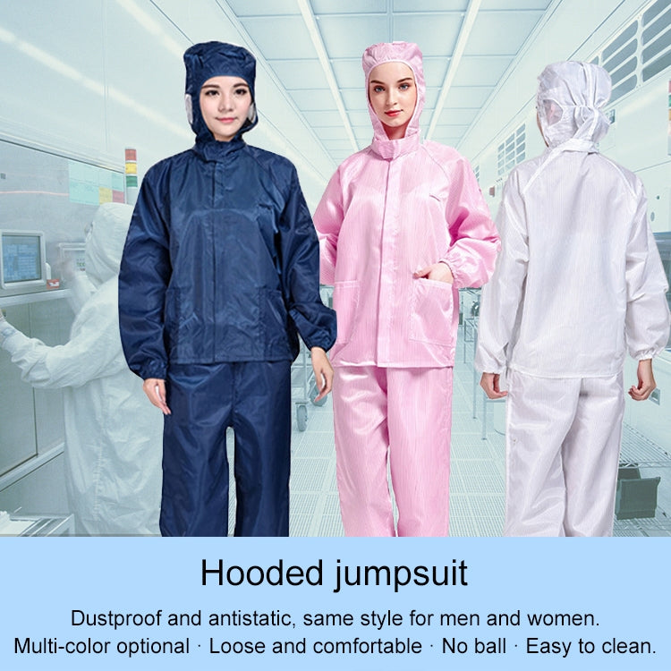 Striped Anti-static Split Hood Dust-proof Work Suit, Size:XXL(Blue) - Protective Clothing by buy2fix | Online Shopping UK | buy2fix