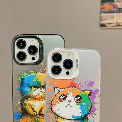 For iPhone 15 Pro Max Cute Animal Pattern Series PC + TPU Phone Case(White Puppy) - iPhone 15 Pro Max Cases by buy2fix | Online Shopping UK | buy2fix