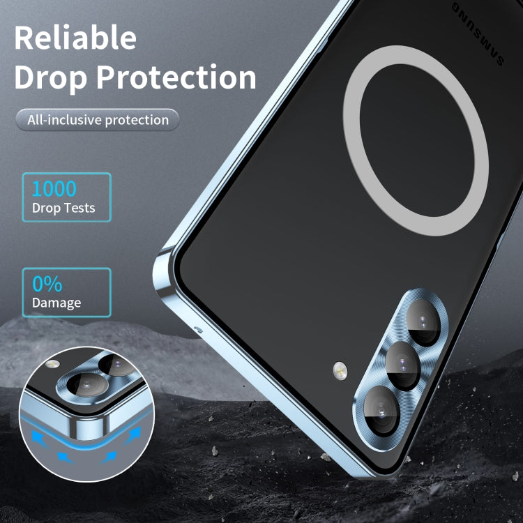 For Samsung Galaxy S23 FE 5G MagSafe Magnetic Frosted Metal Phone Case(Blue) - Galaxy S23 FE 5G Cases by buy2fix | Online Shopping UK | buy2fix