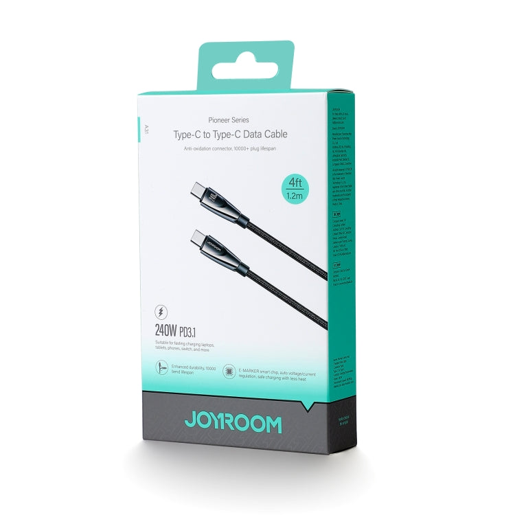 JOYROOM SA31-CC5 240W USB-C/Type-C to USB-C/Type-C Fast Charge Data Cable, Length: 1.2m(Black) - USB-C & Type-C Cable by JOYROOM | Online Shopping UK | buy2fix