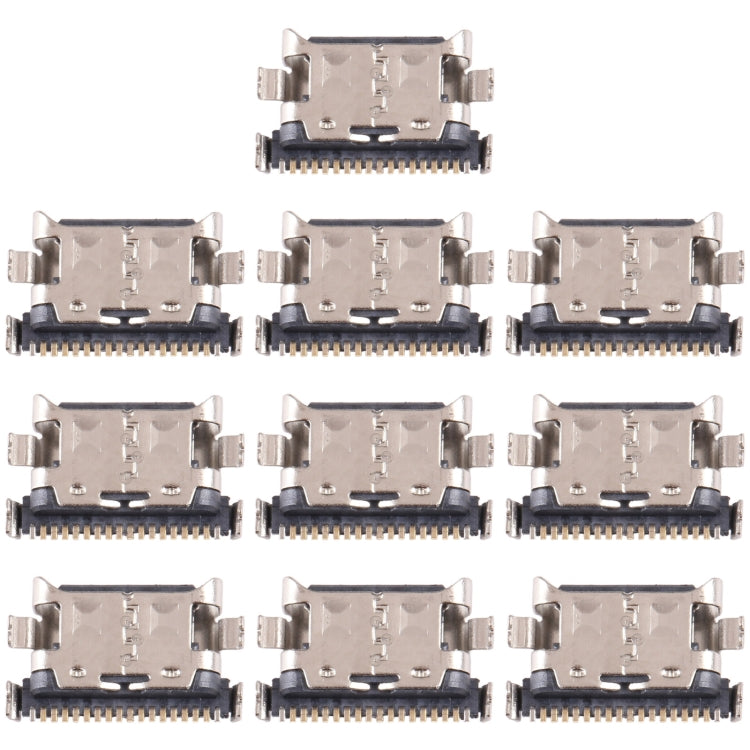 For Samsung Galaxy M13 SM-M135F 10 PCS Charging Port Connector - Single Tail Connector by buy2fix | Online Shopping UK | buy2fix