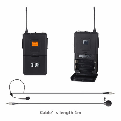 XTUGA A400-HB Professional 4-Channel UHF Wireless Microphone System with 2 Handheld & 2 Headset Microphone(UK Plug) - Microphone by XTUGA | Online Shopping UK | buy2fix