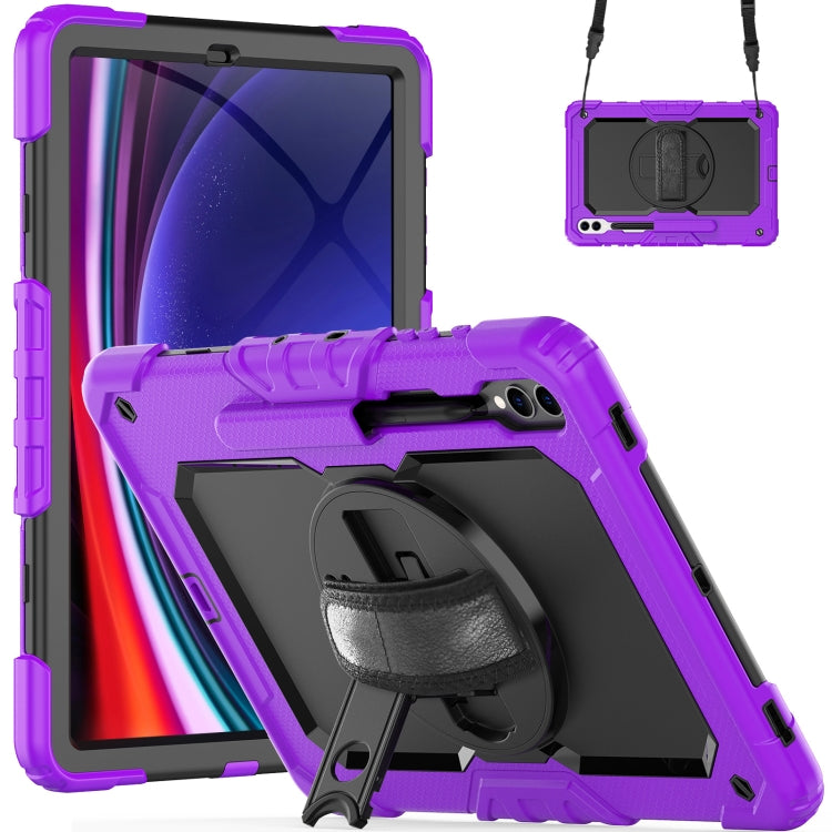 For Samsung Galaxy Tab S9+ / S8+ Silicone + PC Tablet Case(Purple+Black) - Galaxy Tab S9+ Cases by buy2fix | Online Shopping UK | buy2fix