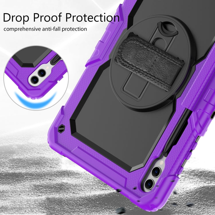 For Samsung Galaxy Tab S9+ / S8+ Silicone + PC Tablet Case(Purple+Black) - Galaxy Tab S9+ Cases by buy2fix | Online Shopping UK | buy2fix