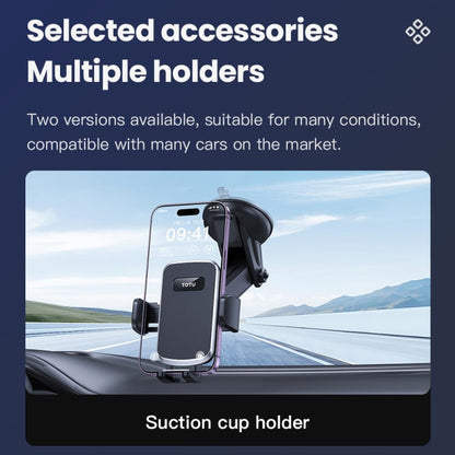 TOTU CH-5 One-Touch Locking Car Holder, Suction Cup Version(Black) - Car Holders by TOTUDESIGN | Online Shopping UK | buy2fix