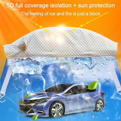 Car Half-cover Car Clothing Sunscreen Heat Insulation Sun Nisor, Aluminum Foil Size: 5x1.8x1.9m - Aluminum Film PEVA by buy2fix | Online Shopping UK | buy2fix