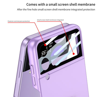 For Samsung Galaxy Z Flip4 5G GKK Integrated Ultra-thin Phone Case with Z Ring Holder(Purple) - Galaxy Z Flip4 5G Cases by GKK | Online Shopping UK | buy2fix