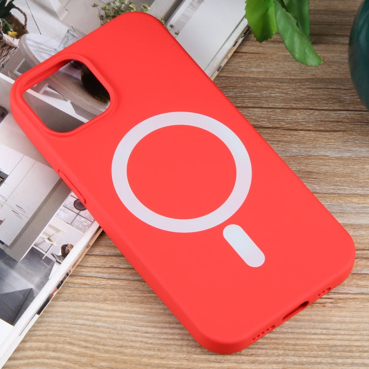 For iPhone 13 MagSafe Liquid Silicone Phone Case(Red) - iPhone 13 Cases by buy2fix | Online Shopping UK | buy2fix