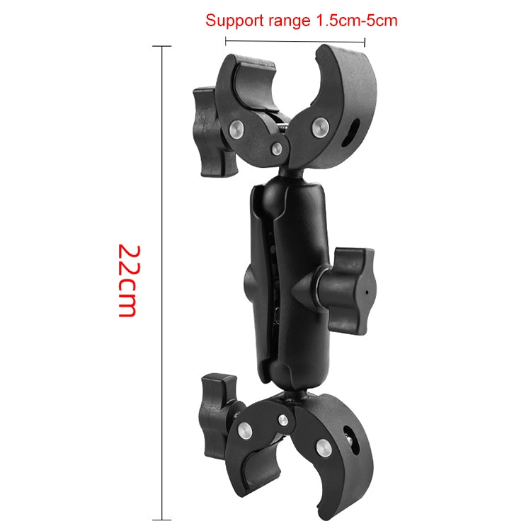 Motorcycle Dual-heads Crabs Clamps Handlebar Fixed Mount, Length:22cm - Mount & Holder by buy2fix | Online Shopping UK | buy2fix