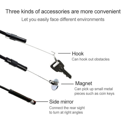 AN97 Waterproof Micro USB Endoscope Hard Tube Inspection Camera for Parts of OTG Function Android Mobile Phone, with 6 LEDs, Lens Diameter:7mm(Length: 1m) - Consumer Electronics by buy2fix | Online Shopping UK | buy2fix