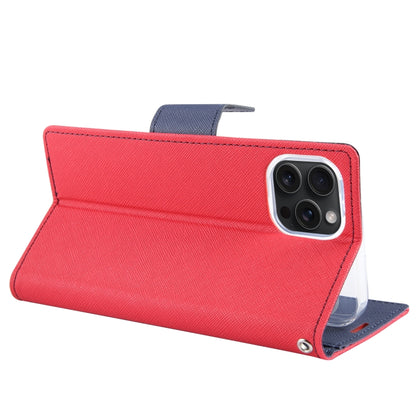 For iPhone 15 Pro Max GOOSPERY FANCY DIARY Cross Texture Leather Phone Case(Red) - iPhone 15 Pro Max Cases by GOOSPERY | Online Shopping UK | buy2fix