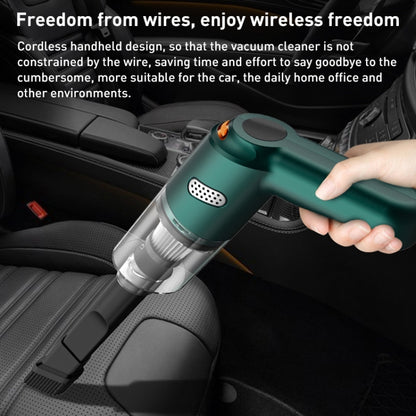 KBN-010 10000Pa Powerful Car Cordless Vacuum Cleaner Handheld Cleaning Tool, Spec:Premium Version(Dark Green) - Vacuum Cleaner by buy2fix | Online Shopping UK | buy2fix