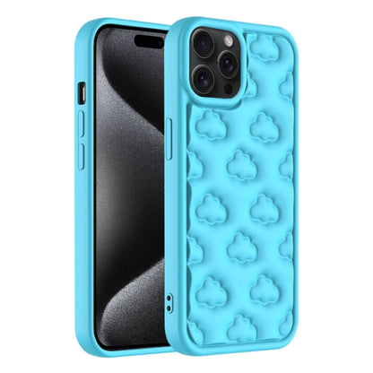 For iPhone 15 Pro Max 3D Cloud Pattern TPU Phone Case(Blue) - iPhone 15 Pro Max Cases by buy2fix | Online Shopping UK | buy2fix