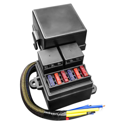 12V 4 Pin IP65 Waterproof Car 6 Slots Modified Relay Fuse Box with Cable Kit - Fuse by buy2fix | Online Shopping UK | buy2fix