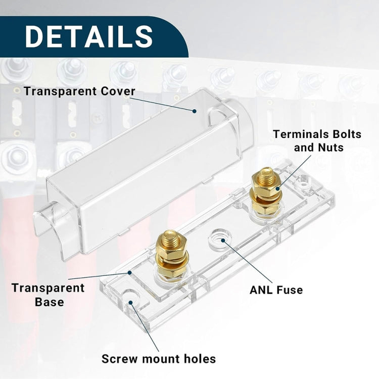 3 in 1 ANL Car Audio Modified Fuse Holder with 200A Fuse, Current:400A - Fuse by buy2fix | Online Shopping UK | buy2fix