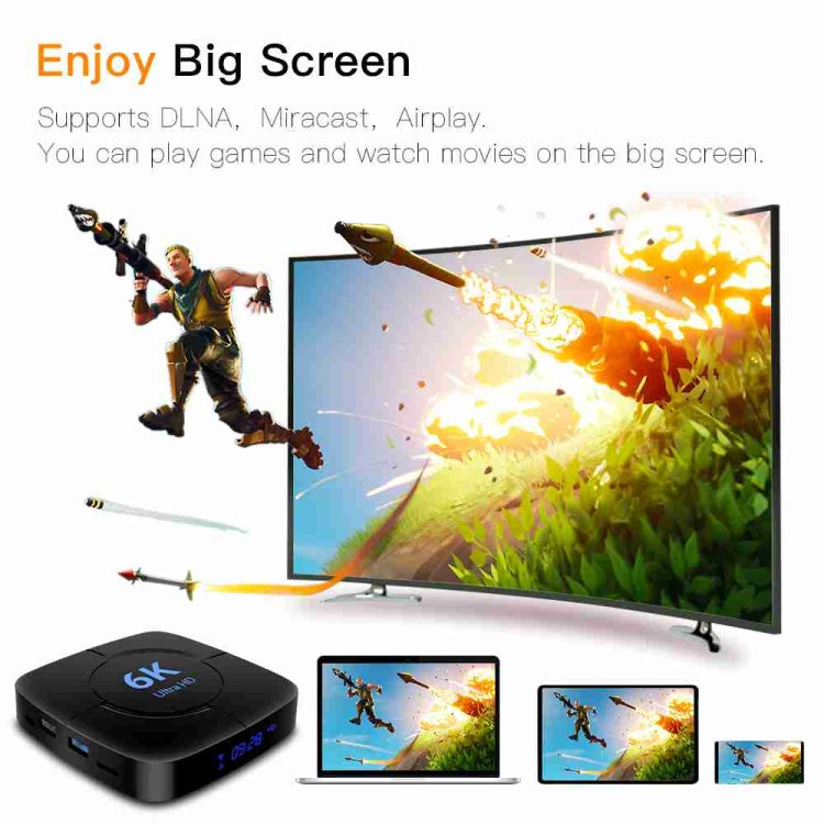 6K Ultra HD Android 12.0 Smart TV Box with Remote Control, 4GB+64GB, Allwinner H616 1.5GHZ Quad-Core(UK Plug) - Others by buy2fix | Online Shopping UK | buy2fix