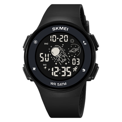 SKMEI 2068 Multifunctional Men 50M Waterproof Noctilucent Sports Digital Wrist Watch(Black) - Silicone Strap Watches by SKMEI | Online Shopping UK | buy2fix