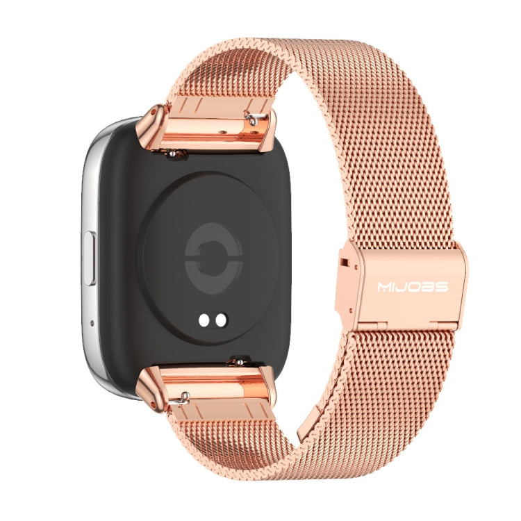 For Redmi Watch 3 Lite / Watch 3 Active Mijobs Milan Buckle Metal Watch Band(Rose Gold) - Watch Bands by MIJOBS | Online Shopping UK | buy2fix