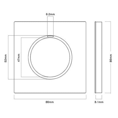 86mm Gray Aluminum Wire Drawing LED Switch Panel, Style:Computer Socket - Consumer Electronics by buy2fix | Online Shopping UK | buy2fix