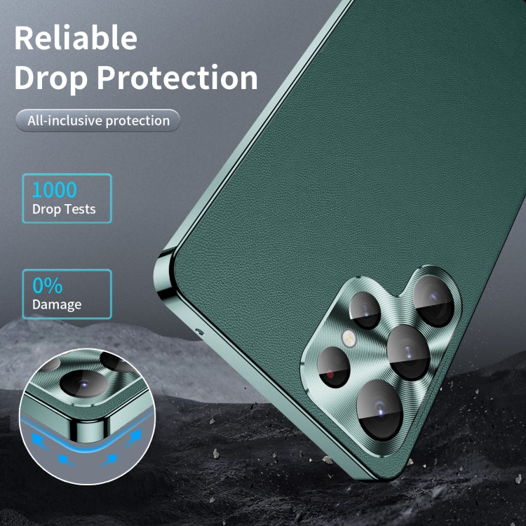 For Samsung Galaxy S22 Ultra 5G MagSafe Magnetic Plain Metal Phone Case(Green) - Galaxy S22 Ultra 5G Cases by buy2fix | Online Shopping UK | buy2fix