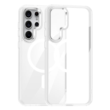 For Samsung Galaxy S24 Ultra 5G MagSafe Anti-fingerprint Highly Transparent PC Phone Case(White) - Galaxy S24 Ultra 5G Cases by buy2fix | Online Shopping UK | buy2fix