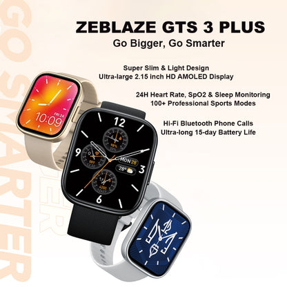 Zeblaze GTS 3 Plus 2.15 inch IP68 Waterproof Fitness Smart Watch(Starlight Silver) - Smart Watches by Zeblaze | Online Shopping UK | buy2fix