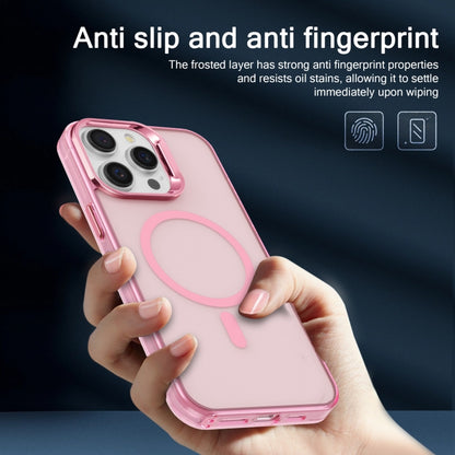 For iPhone 15 Pro Max Electroplated IMD Magsafe PC Hybrid TPU Phone Case(Pink) - iPhone 15 Pro Max Cases by buy2fix | Online Shopping UK | buy2fix