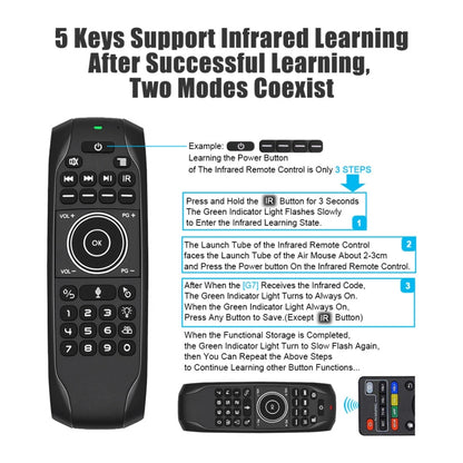 G7V Pro 2.4GHz Fly Air Mouse LED Backlight Wireless Keyboard Remote Control with Gyroscope for Android TV Box / PC, Support Intelligent Voice - MINI PC Accessories & Gadgets by buy2fix | Online Shopping UK | buy2fix