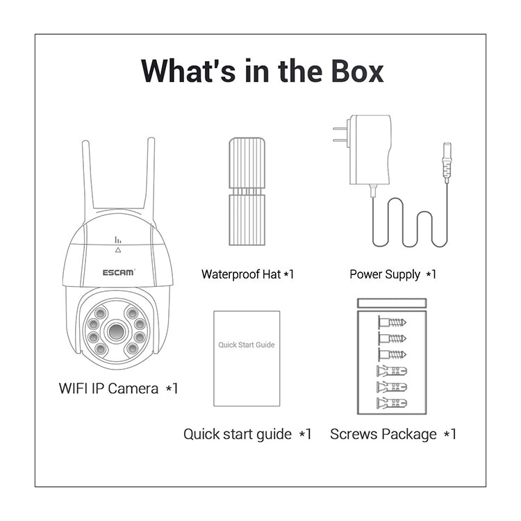 ESCAM QF518 5MP Smart WiFi IP Camera, Support AI Humanoid Detection / Auto Tracking / Dual Light Night Vision / Cloud Storage / Two Way Audio / TF Card, Plug:UK Plug(White) - Security by ESCAM | Online Shopping UK | buy2fix