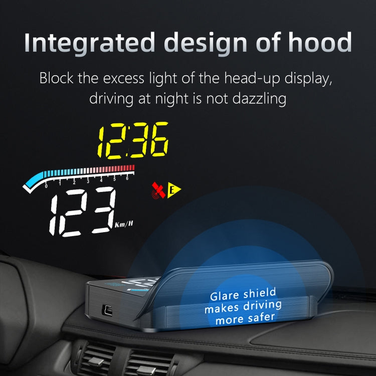 M17 Car HUD Head-up Display GPS Speed Meter Car OBD2 Diagnostic Tool - Head Up Display System by buy2fix | Online Shopping UK | buy2fix