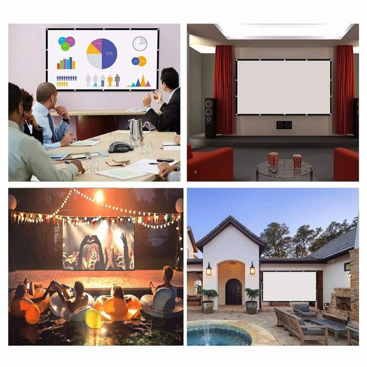 Simple Folding Thin Polyester Projector Film Curtain, Size:100 inch (16:9) Projection Area: 221x125cm - Consumer Electronics by buy2fix | Online Shopping UK | buy2fix