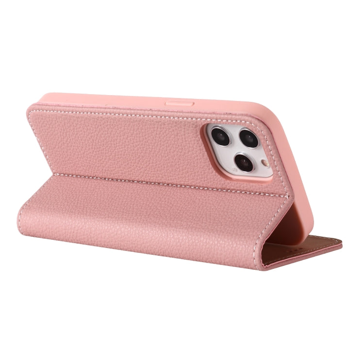 For iPhone 12 Pro Max GEBEI PU+TPU Horizontal Flip Protective Case with Holder & Card Slots(Rose Gold) - iPhone 12 Pro Max Cases by GEBEI | Online Shopping UK | buy2fix