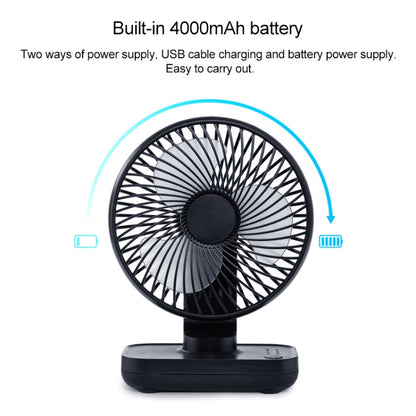 D606 4W USB Rechargeable Portable Four-speed Adjustable Desktop Fan(Black) - Consumer Electronics by buy2fix | Online Shopping UK | buy2fix