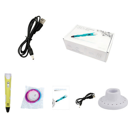 Hand-held 3D Printing Pen, USB Plug(Yellow) - Consumer Electronics by buy2fix | Online Shopping UK | buy2fix