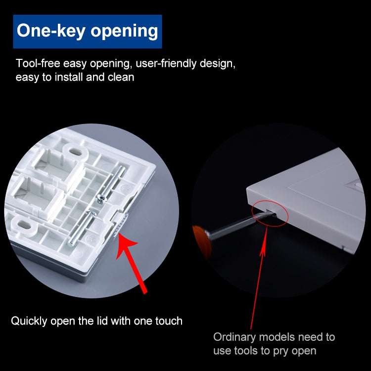 CAT.6 Shielded Pass-through Network Module, Dual Ports Panel + Shielded Pass-through (White) - Lan Cable and Tools by buy2fix | Online Shopping UK | buy2fix