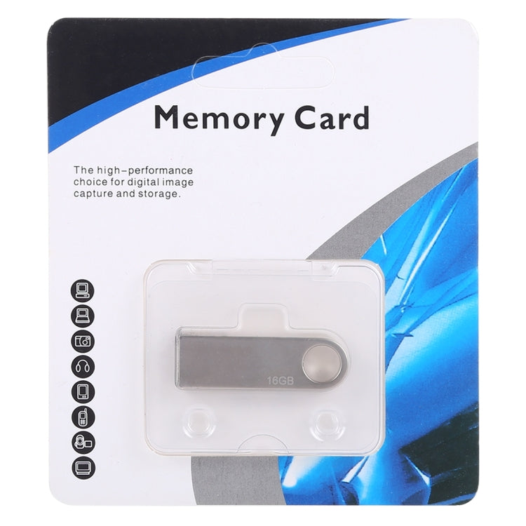 16GB Metal USB 2.0 Flash Disk - Computer & Networking by buy2fix | Online Shopping UK | buy2fix