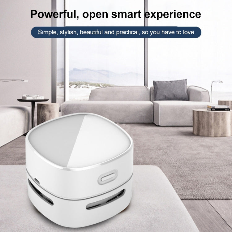 4W Hardcover Rechargeable Style Portable Handheld Wireless Mini Desktop Vacuum Cleaner(White) - Mini Vacuum Cleaner by buy2fix | Online Shopping UK | buy2fix