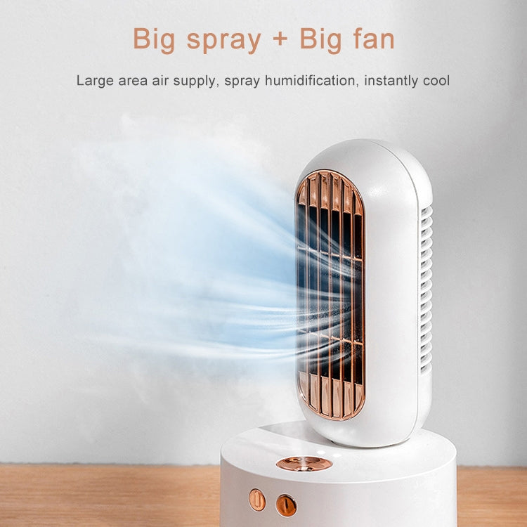 V8 Multifunctional Humidifier Fan Mini Desktop USB Charging Spray Electric Fan (White) - Consumer Electronics by buy2fix | Online Shopping UK | buy2fix